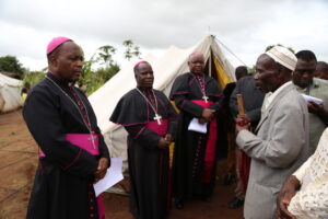 Bishops being briefed by a Traditional Leader