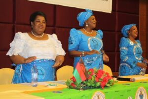 Dr. Jean Kalilani (L),Calista Mutharika (C) and Mrs Chiwaya (R)