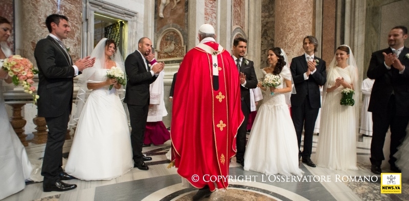 14-09-2014 Papa Francesco Matrimoni Basilica San Pietro